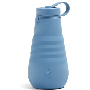 Niebieska składana butelka Stojo Bottle Steel, 590 ml