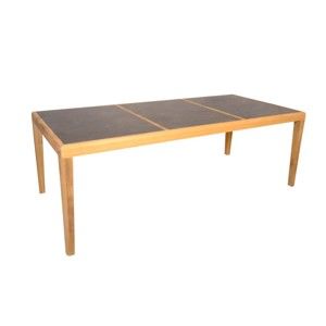 Stół ogrodowy z litego drewna tekowego 100x219.5 cm Aquariva – Ezeis