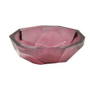 Różowa miska ze szkła z recyklingu Mauro Ferretti Stone, ø 25 cm
