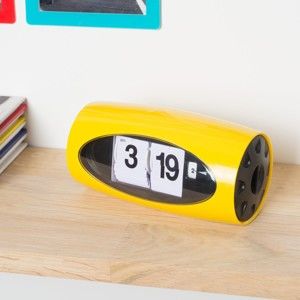 Żółty budzik Le Studio Flip Alarm Clock