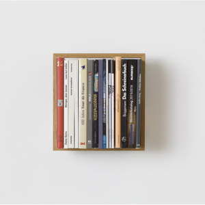 Półka na książki z drewna dębowego das kleine b b7, 34x32 cm