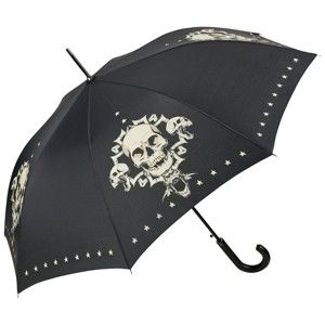 Czarny parasol Von Lilienfeld Skull, ø 100 cm