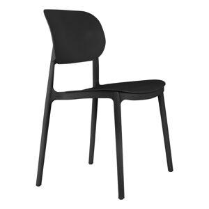 Czarne plastikowe krzesła zestaw 4 szt. Cheer – Leitmotiv
