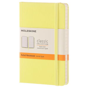 Żółty notatnik w linie w twardej oprawie Moleskine Daisy, 192 stron