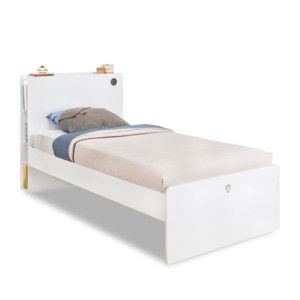 Białe łóżko jednoosobowe White Bed, 100x200 cm
