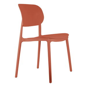 Pomarańczowe plastikowe krzesła zestaw 4 szt. Cheer – Leitmotiv