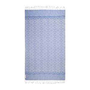 Niebieski ręcznik hammam Begonville Peak, 180x95 cm