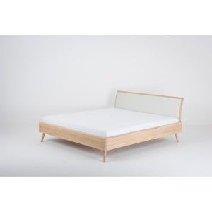 Łóżko z drewna dębowego Gazzda Ena, 180x200 cm