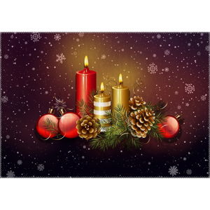 Dywan Vitaus Christmas Period Candles, 50x80 cm