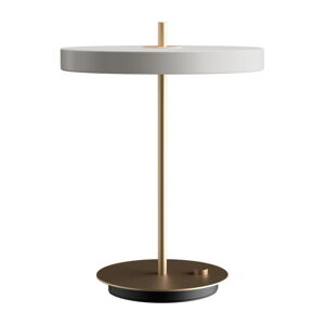 Jasnoszara lampa stołowa LED ze ściemniaczem z metalowym kloszem (wysokość 41,5 cm) Asteria Table – UMAGE