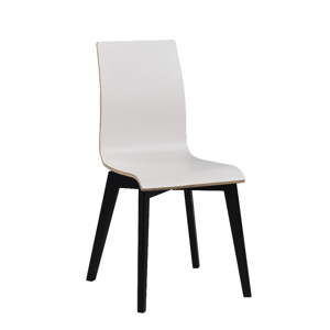 Białe krzesło do jadalni z czarnymi nogami Rowico Grace