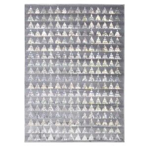 Szary wytrzymały dywan Floorita Optical Garro, 80x150 cm