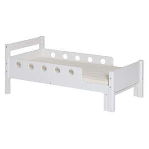 Białe dziecięce łóżko regulowane Flexa White Junior, 90x140/190 cm
