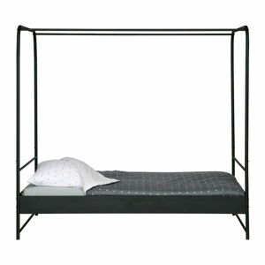 Czarne łóżko jednoosobowe vtwonen Bunk, 120x200 cm