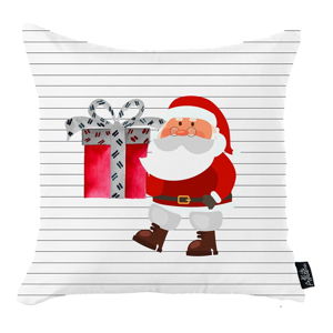 Biała poszewka na poduszkę ze świątecznym motywem Apolena Honey Christmas Santa Claus, 45x45 cm