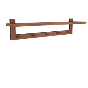 Półka z drewna sosnowego Muzzo Wood Walnut, dł. 80 cm