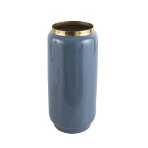 Niebieski wazon z detalem w złotej barwie PT LIVING Flare, wys. 27 cm