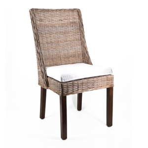 Krzesło rattanowe z konstrukcją z drewna mindi Moycor Aine
