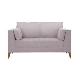 Różowa sofa 2-osobowa z detalami w kremowej barwie Stella Cadente Maison Atalaia Powder Rose