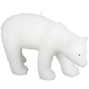 Białą świeczka w kształcie niedźwiedzia polarnego Le Studio Polar Bear