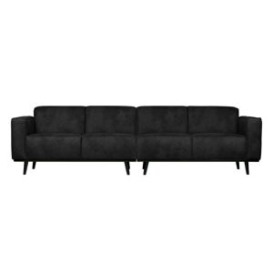 Czarna sofa z imitacji zamszu BePureHome Statement, 280 cm