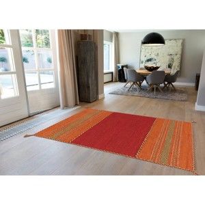 Czerwony bawełniany ręcznie wykonany dywan Arte Espina Navarro 2920, 170x230 cm