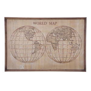 Dekoracja ścienna Mauro Ferretti World Map, 120x80 cm