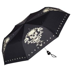 Czarna parasolka Von Lilienfeld Skull, ø 90 cm