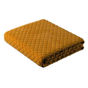 Żółta pikowana dwuosobowa narzuta na łóżko 170x210 cm Posh Velvet – Yellow Tipi