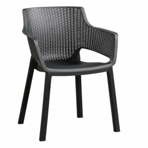 Szare plastikowe krzesło ogrodowe Eva – Keter