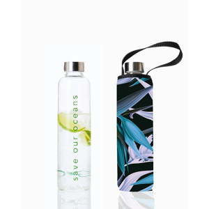 Podróżna szklana butelka termiczna z pokrowcem BBYO Paradise, 750 ml