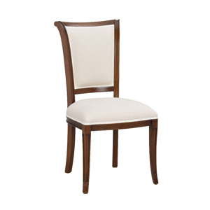 Białe tapicerowane krzesło bukowe do jadalni Folke Amore