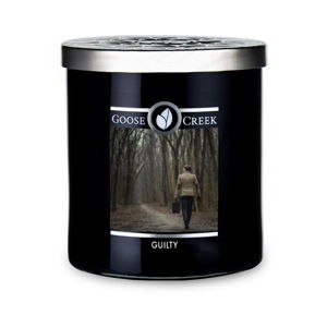 Świeczka zapachowa w szklanym pojemniku Goose Creek Men's Collection Guilty, 50 godz. palenia