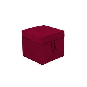 Czerwony puf z miejscem do przechowywania KICOTI Cube