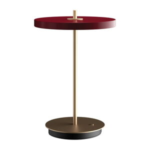 Czerwona lampa stołowa LED ze ściemniaczem z metalowym kloszem (wysokość 31 cm) Asteria Move – UMAGE