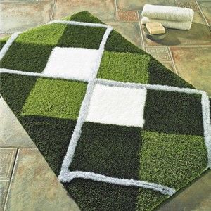 Zielony dywanik łazienkowy Parsa, 70x120 cm