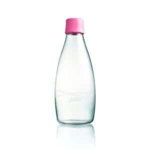 Jasnoróżowa butelka ze szkła ReTap z dożywotnią gwarancją, 800 ml