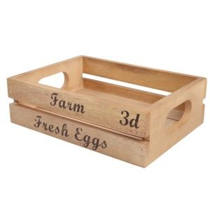 Skrzynka do przenoszenia z drewna akacjowego T&G Woodware Baroque Fresh Eggs