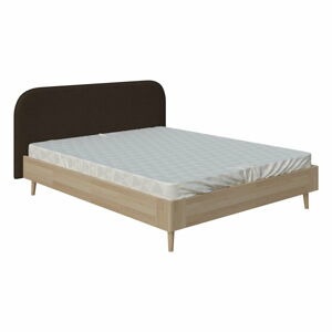 Brązowe łóżko dwuosobowe DlaSpania Arianna, 160x200 cm