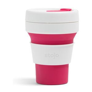 Biało-różowy składany kubek Stojo Pocket Cup, 355 ml