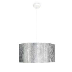 Lampa wisząca w kolorze srebra z białym kablem Bulb Attack Tres, ⌀ 50 cm