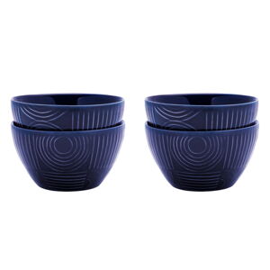 Ciemnoniebieskie ceramiczne miski zestaw 4 szt. 400 ml Arc – Maxwell & Williams