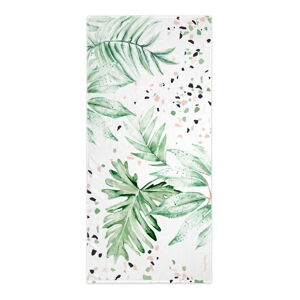 Biały/zielony ręcznik kąpielowy 70x150 cm Delicate – Happy Friday