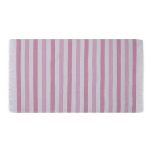 Różowe bawełniane ręczniki plażowe zestaw 2 szt. 70x140 cm Stripe  – Foutastic