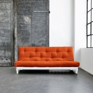 Sofa rozkładana Karup Fresh White/Orange