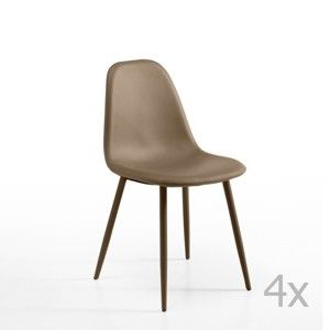 Brązowoszare krzesło Design Twist Jos