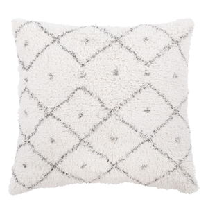 Biało-szara bawełniana poduszka dekoracyjna Tiseco Home Studio Dots, 45x45 cm