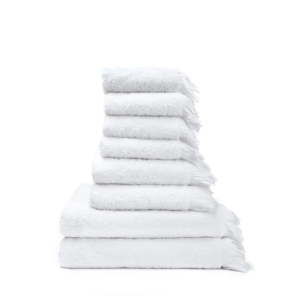 Zestaw 6 białych ręczników i 2 ręczników kąpielowych ze 100% bawełny Bonami