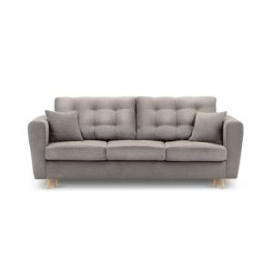 Beżowa rozkładana sofa ze schowkiem Kooko Home Highlife
