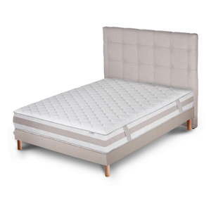 Szare łóżko z materacem Stella Cadente Saturne Saches, 140x200 cm